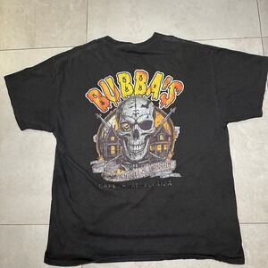 Bubbas Roadhouse T Shirt Men's XL Skull Black Florida Bar Beachwear Dad Core